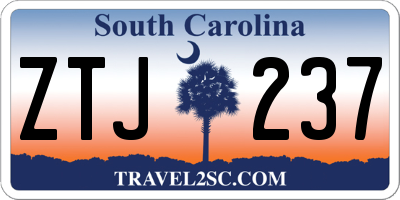 SC license plate ZTJ237