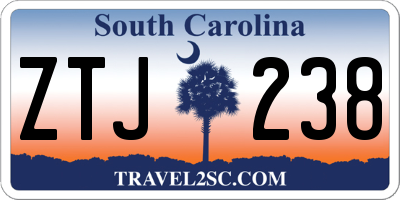 SC license plate ZTJ238