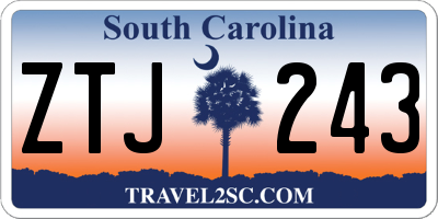 SC license plate ZTJ243