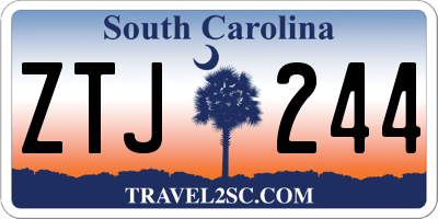 SC license plate ZTJ244