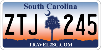 SC license plate ZTJ245