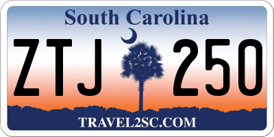 SC license plate ZTJ250