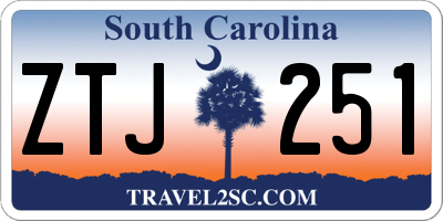 SC license plate ZTJ251