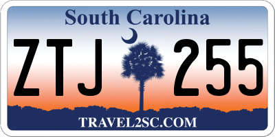 SC license plate ZTJ255