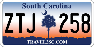 SC license plate ZTJ258