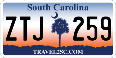 SC license plate ZTJ259