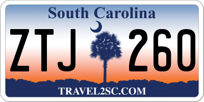 SC license plate ZTJ260