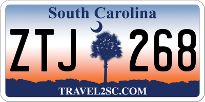 SC license plate ZTJ268