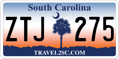 SC license plate ZTJ275