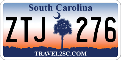 SC license plate ZTJ276