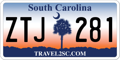 SC license plate ZTJ281