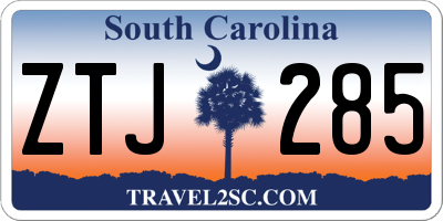 SC license plate ZTJ285