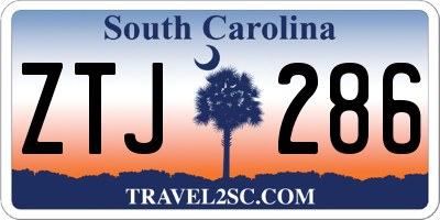 SC license plate ZTJ286