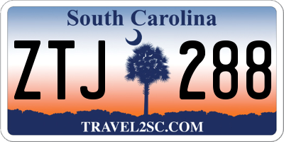 SC license plate ZTJ288