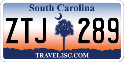 SC license plate ZTJ289