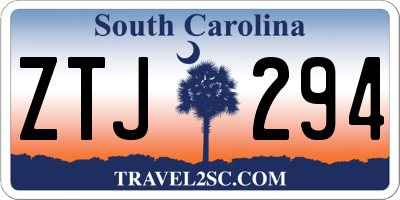 SC license plate ZTJ294