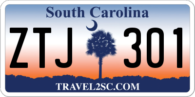 SC license plate ZTJ301