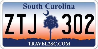 SC license plate ZTJ302