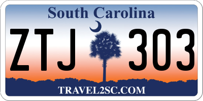 SC license plate ZTJ303