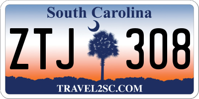 SC license plate ZTJ308