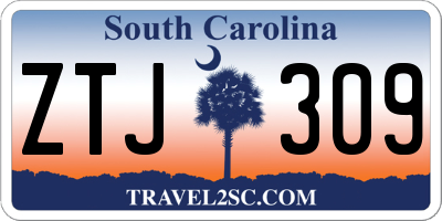 SC license plate ZTJ309