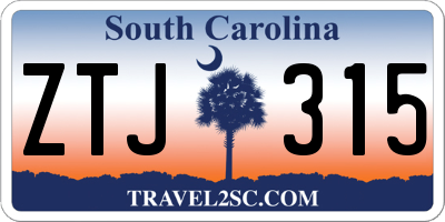 SC license plate ZTJ315