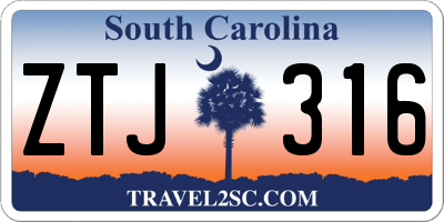 SC license plate ZTJ316