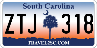 SC license plate ZTJ318