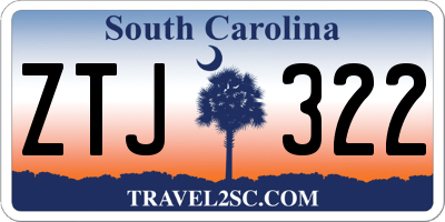 SC license plate ZTJ322