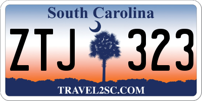 SC license plate ZTJ323