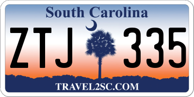 SC license plate ZTJ335