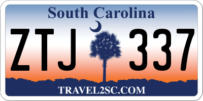 SC license plate ZTJ337