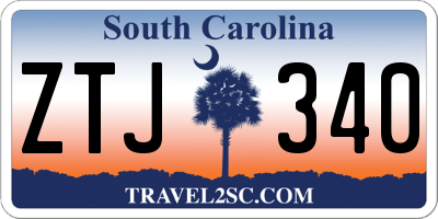SC license plate ZTJ340
