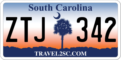 SC license plate ZTJ342