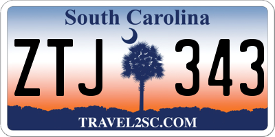 SC license plate ZTJ343