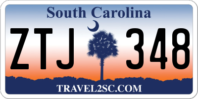 SC license plate ZTJ348