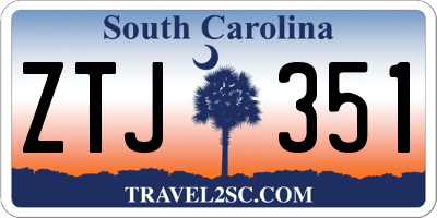 SC license plate ZTJ351