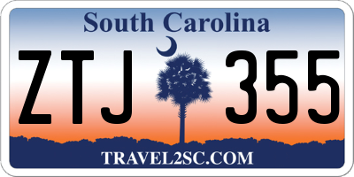 SC license plate ZTJ355