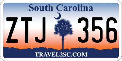 SC license plate ZTJ356