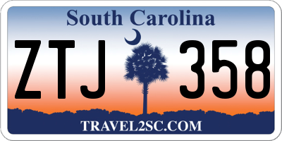 SC license plate ZTJ358