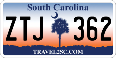 SC license plate ZTJ362