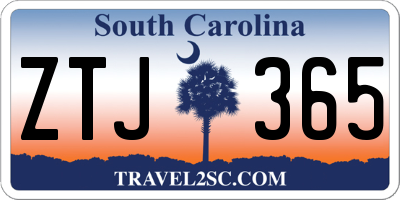 SC license plate ZTJ365