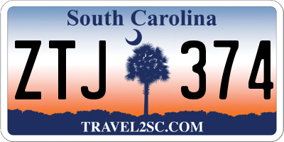 SC license plate ZTJ374