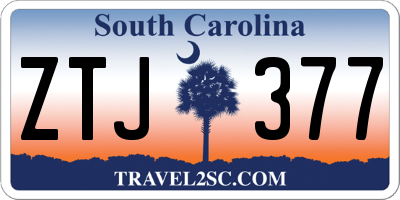 SC license plate ZTJ377