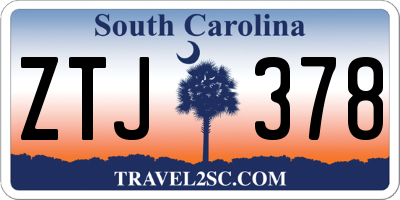 SC license plate ZTJ378