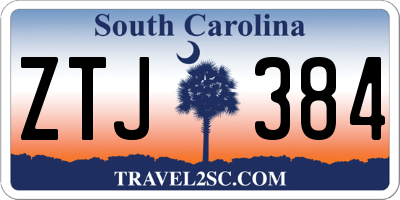SC license plate ZTJ384