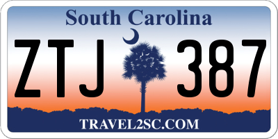 SC license plate ZTJ387
