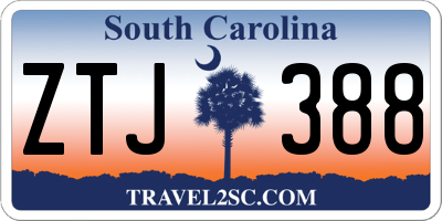SC license plate ZTJ388