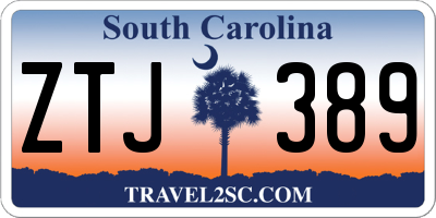 SC license plate ZTJ389