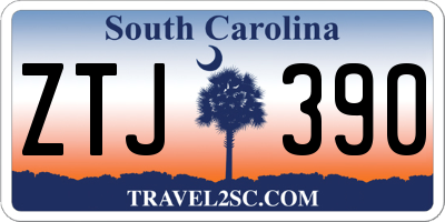 SC license plate ZTJ390